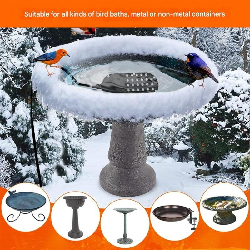 Birdbath Deicer Poultry Water Heater Winter Anti Freeze Drinking Deicer With Temperature Control For Chicken Duck Geese
