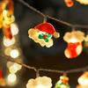 LED String Light Easy to Install Battery Powered Santa Claus Snowman String Light Christmas Fairy Lamp Party Supplies