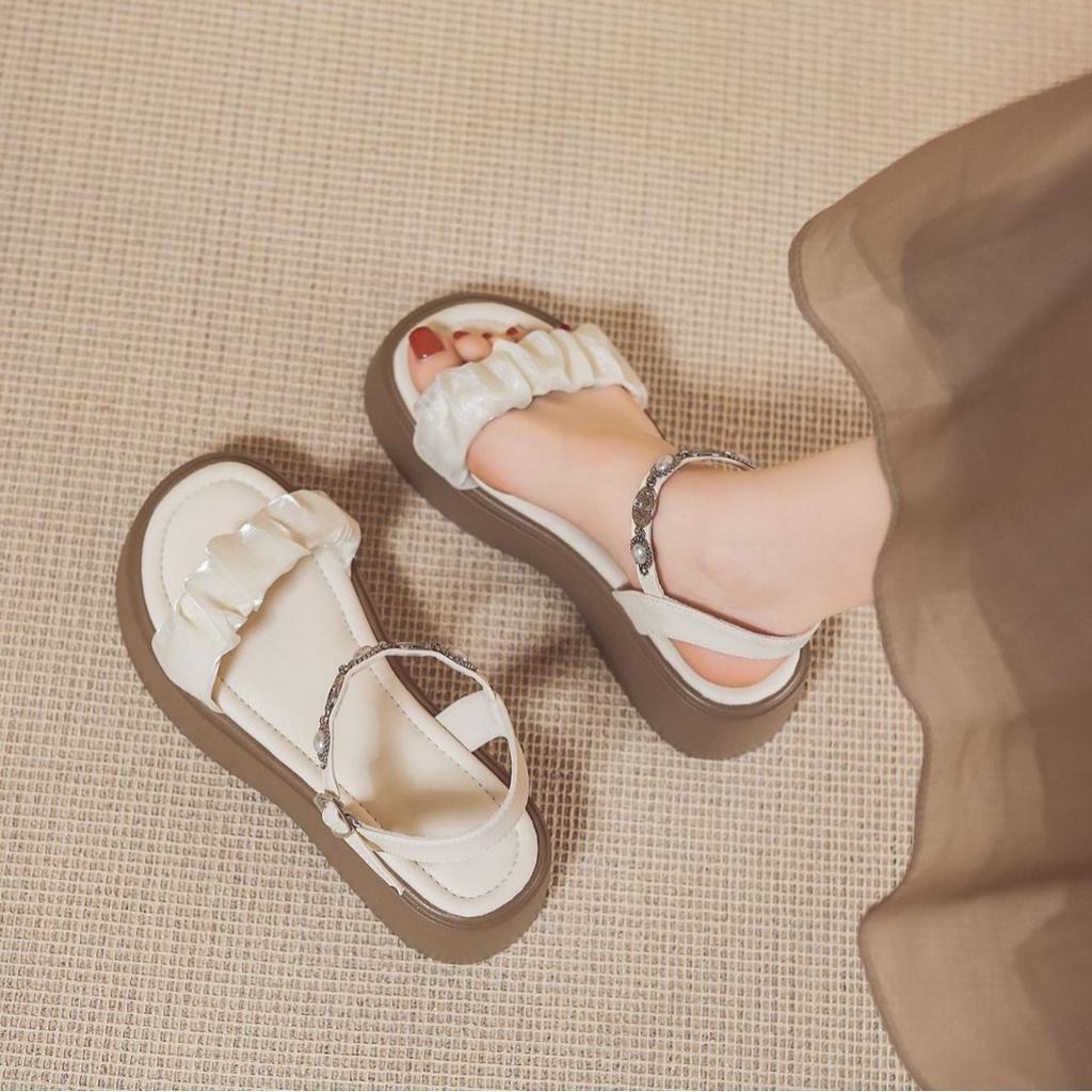 2025 summer new platform sandals versatile small soft-soled high-heeled sandals women's outer wear