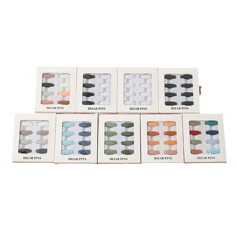 Barevná minimalistická plastová brož: Šperk Spona na šátek s palcovou přezkou