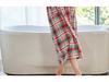 European & American Style Casual Warm Flannel Plaid Hooded Bathrobe Pajamas