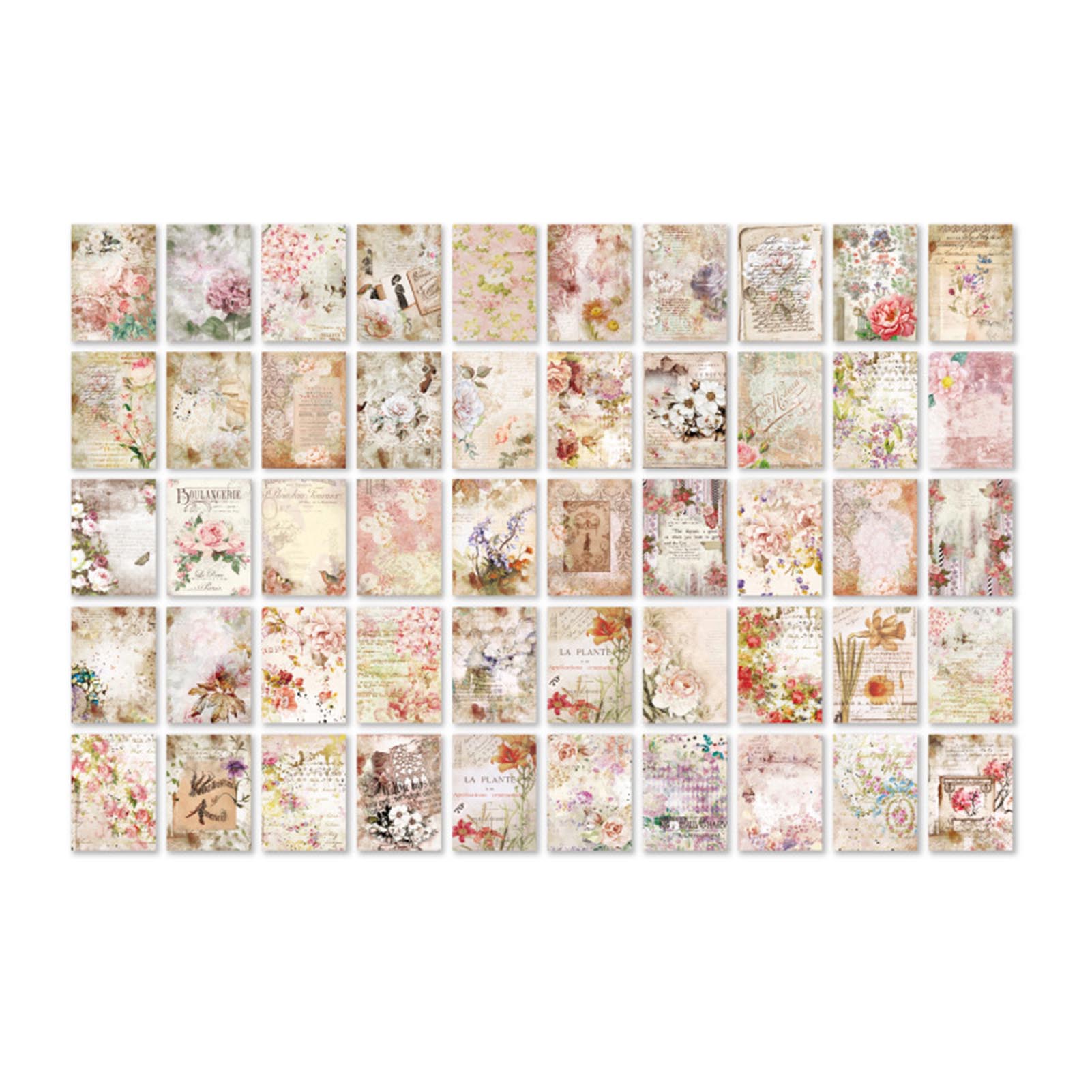 

100 листов винтажной скрапбукинговой бумаги, декоративная эстетичная фоновая бумага для ведения журнала, для DIY-планера Type 3