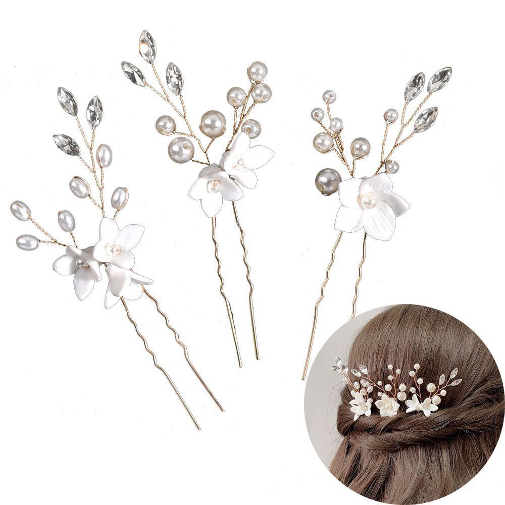 Girls Hair Ornament Decoration Rhinestone Hair Pins Bridal Hairpin Tiara Jewelry Crystal Headband