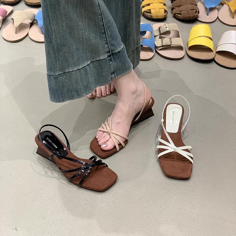 

Luxury Designer Summer Women Sandals Fashion Open Toe Party Dress Pumps Ladies Outdoor Gladiator Sandalias 40 рожевий