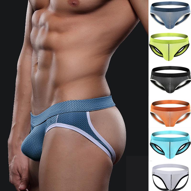 Sexy  Men's Jock Strap Breathable Underwear Backless Jockstrap Briefs Underpants Thong