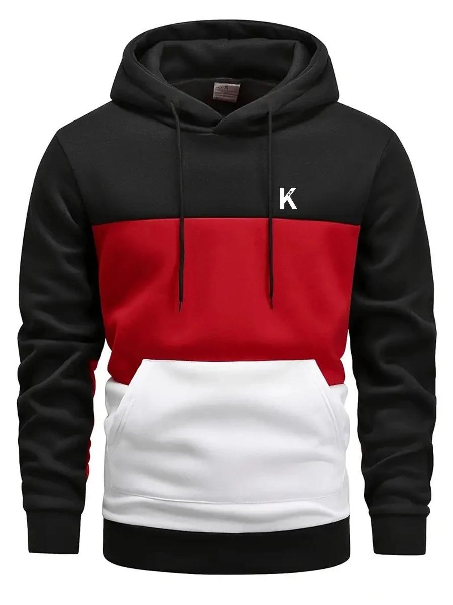 

Men s Colorblocked Hooded Sweatshirt with 3D Digital Print for Spring/Summer Autumn/Winter Casual Daily Sporty Style L