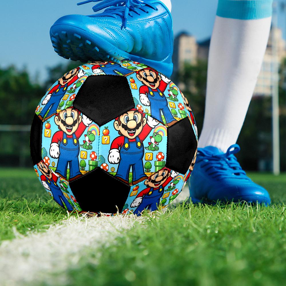 Mario Theme Size 5 Soccer Ball, Suitable for Both Indoor and Outdoor Matches, a Gift Suitable for Everyone.