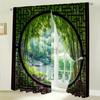 Piece Chinese Ancient Style Garden Curtains Suitable Gifting Family Friends Curtain Polyester