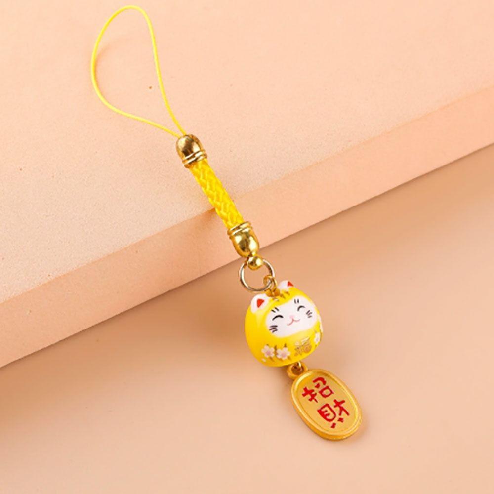 Rope Decor Hang Lanyard Phone Key Strap Lucky Cat Phone Straps Bag  Accessories
