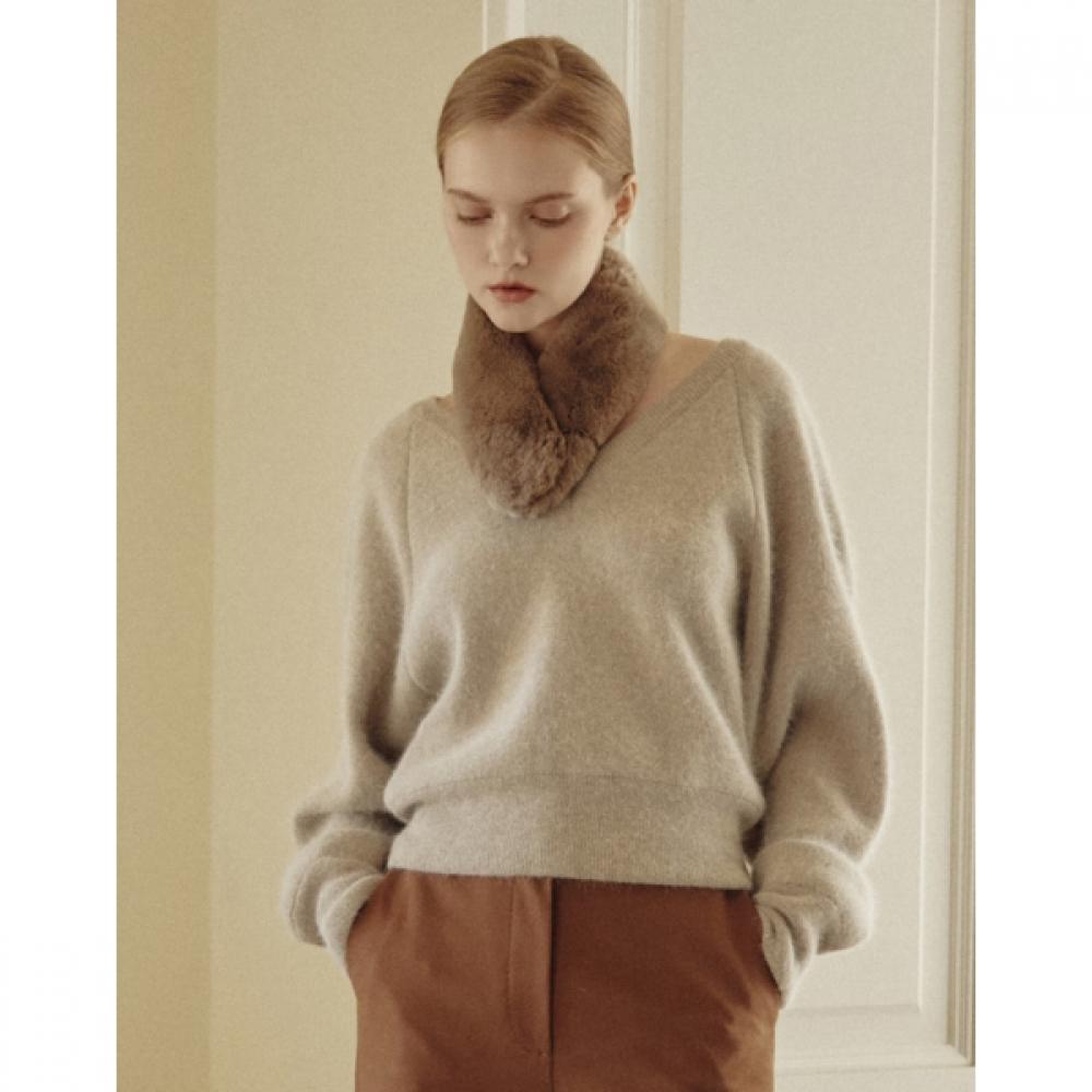 DakS Women S Muffler Brown Rex Fur Dcmu6f986w3