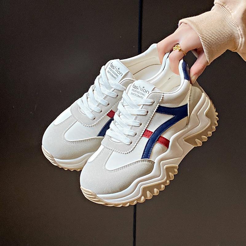 Korean version of the new dad shoes women's 2025 winter student sports running shoes casual shoes platform height increase JC8826-1