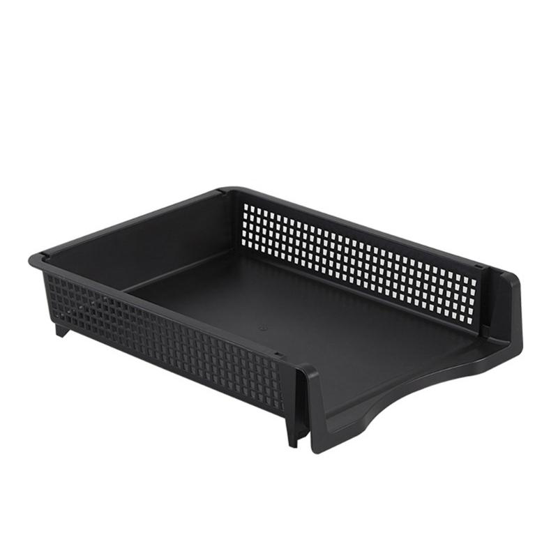 Stapelbare Dokumentenablage, stapelbare Papierbriefablage, Schreibtisch-Organizer, vertikal, horizontal, Ablage für Briefe, Postkörbe