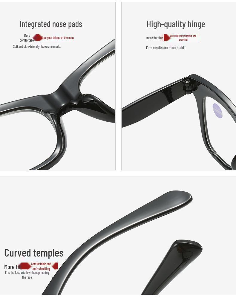 Unisex Fashion Large Frame Anti-Blue Light Reading Glasses