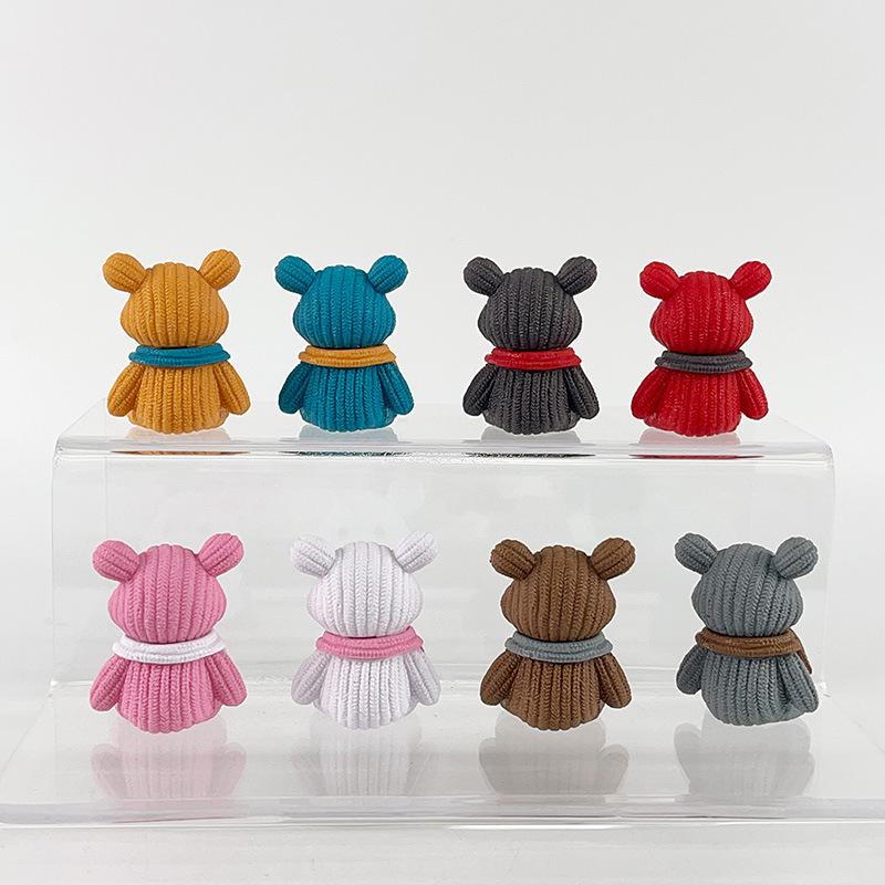Woolen Bear Cake Ornaments: Creative Gashapon Doll Blind Box Toy
