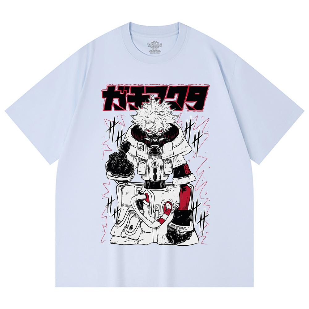 230 Gsm 100% Cotton Gachiakuta V5 Rudo White Print Unisex Heavy Cotton T Shirt