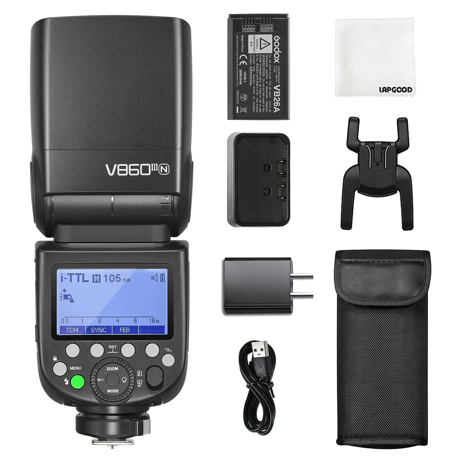 

Authorized GODOX Camera Flash for TTL HSS Adjustable Compatible with Nikon Digital SLR Cameras [GODOX Dealer] V860III-N Nikon, Built-in 2.4G, 1/8000s