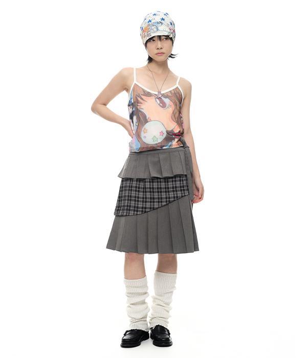 YOUTHBATH Yb X Oliwa Sheer Graphic Mesh Cami