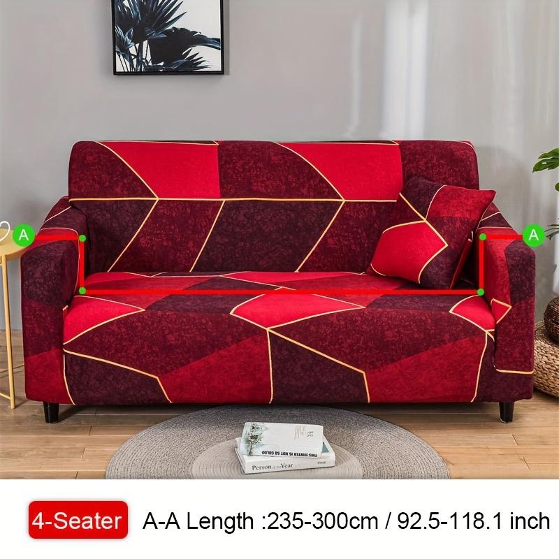 1PC Stretch Geometric Pattern Sofa Cover Printed Spandex Sofa Slipcover Couch Cover Furniture Protector For Bedroom Office Living Room Home Decor