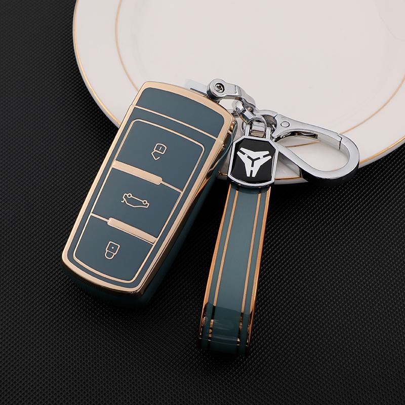 TPU Premium Soft Car Key Case Cover Shell for Volkswagen Old Magotan CC B6 VW Key Rings Keychain Bag Accessories