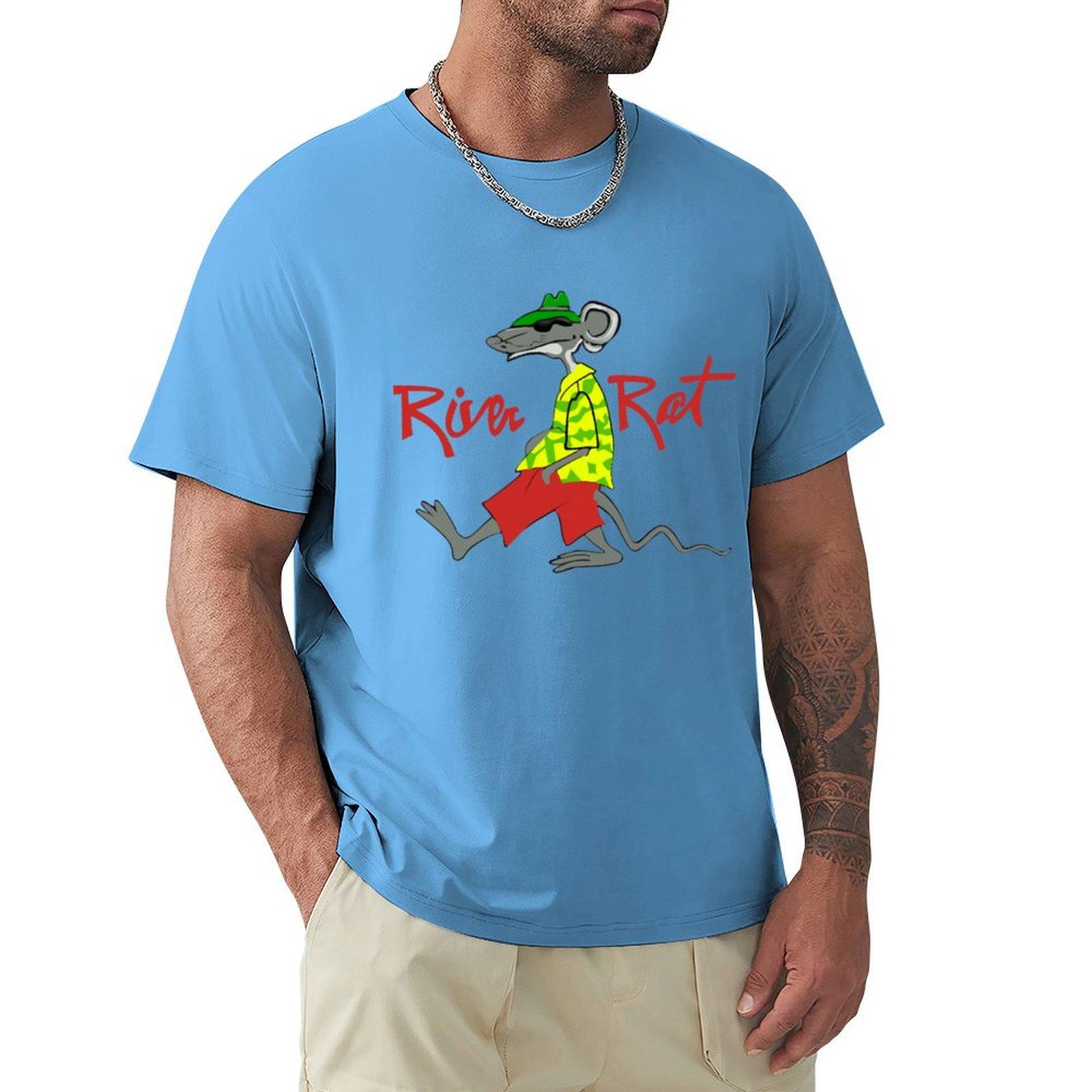 River Rat Beach T-Shirt custom shirt plain funnys mens funny t shirts S