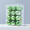 24pcs Crafts 3cm Christmas Ball Set Delicate Creative Christmas Tree Pendant Painted Waterproof Hanging Ornament Gift
