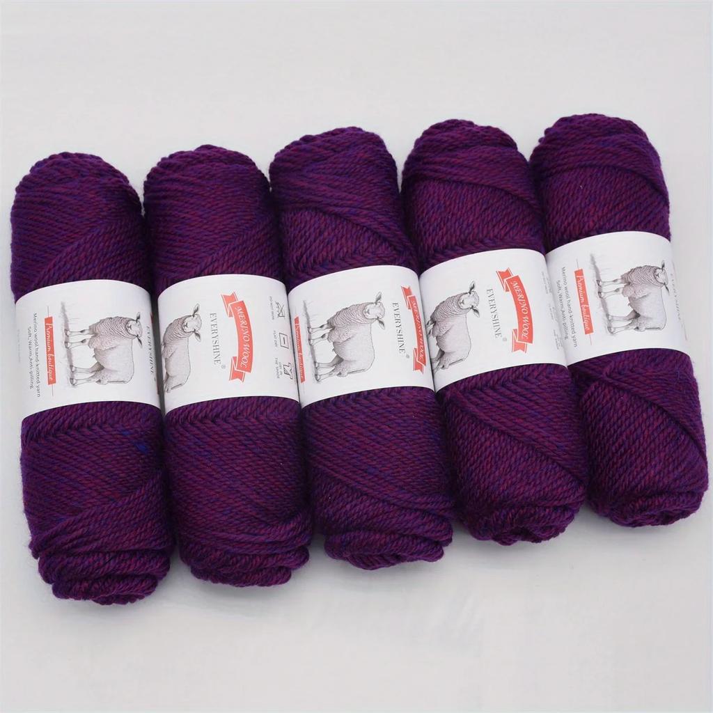 5 szt. Przędza z wełny merynosów Wielokolorowa Gruba Robótka Ręczna Materiały Miękka i Ciepła 500g/1.1lb Łącznie Ręczne Dzierganie i Szydełkowanie Materiały do Rękodzieła DIY