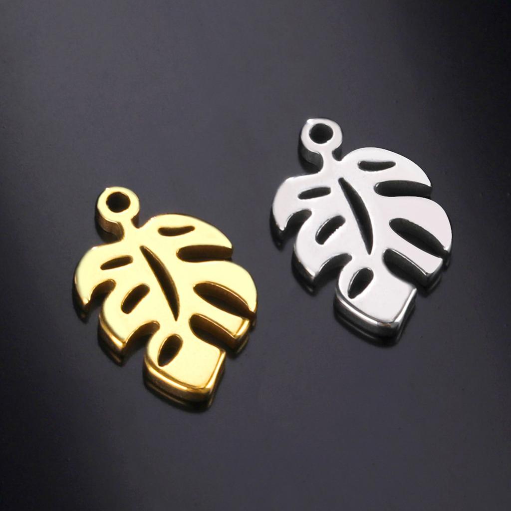 Teamer 5pcs/lot Stainless Steel Charms for Jewelry Making Bear Leaves Stars Pendant Mini Charm Bracelet DIY Accessories Hot Sale