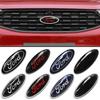 147mmx57mm Car Front Logo Rear Trunk Logo Center Logo Sticker For Ford Fiesta Mondeo Focus Fusion Escape Shelby Edge Accessories