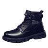 Men's Shoes Martin Leather Boots Velvet Cotton Shoes Leather Shoes Casual New High-top Men's Heightening Tooling Boots