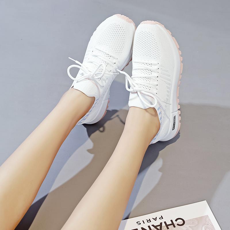Mode Mode Beliebte Sportarten Fliegendes Gewebe Damen Schuhe Persönlichkeit Mesh Luxus Freizeitschuhe Damen Sportschuhe Kostenloser Versand