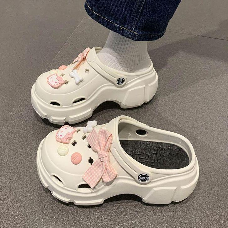 Women's 2023 Summer Thick-Soled Hole Shoes - Cute, Versatile, Cool Slippers