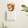 Self-adhesive Switch Stickers Cute Cartoon Squirrel for Home Wall Decor