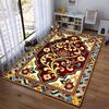 Vintage Floral Pattern Carpet with Burgundy, Blue, and Gold Design Suitable for use as an anti-slip for living room bedroom sofas
