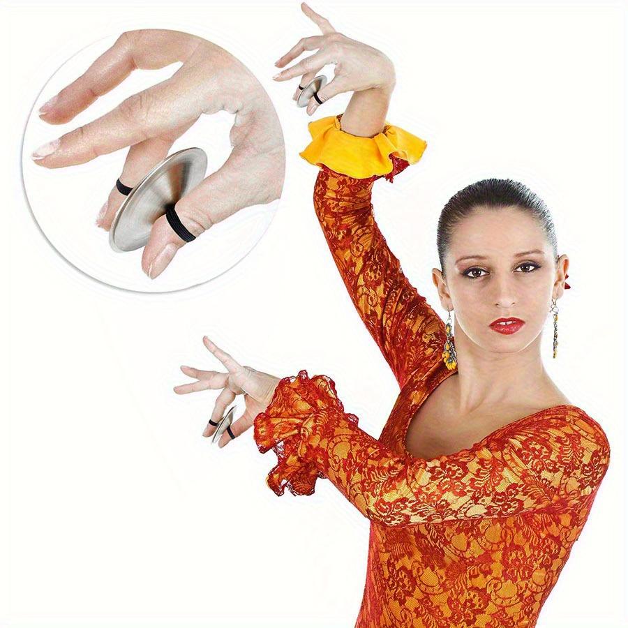 1 Pair Silver Finger Cymbals - Traditional Middle Eastern Hand Drum Dance Props | Belly Dance Accessories for Performers ZSY