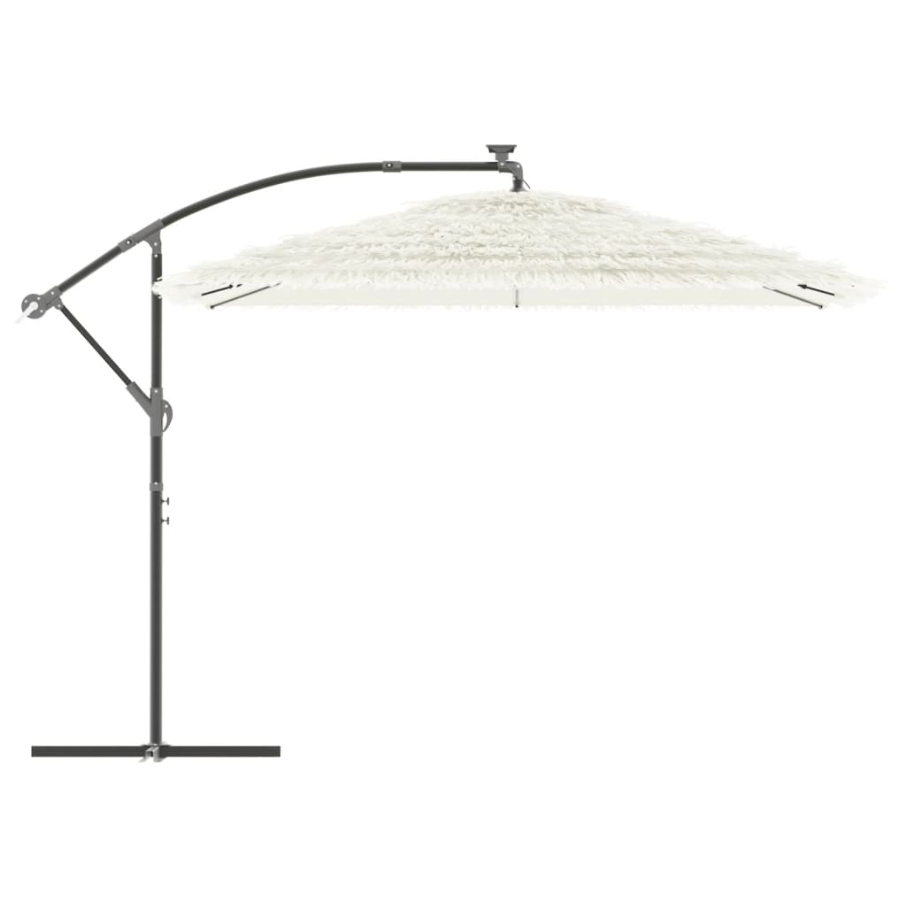 White Sun Umbrella with Steel Pole 290 X 290 X 238 Cm