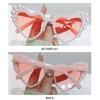 Y2K Imitation Pearl Frame Sunglasses UV400 Shades Trendy Cat Eye Eyewear  for Women & Men