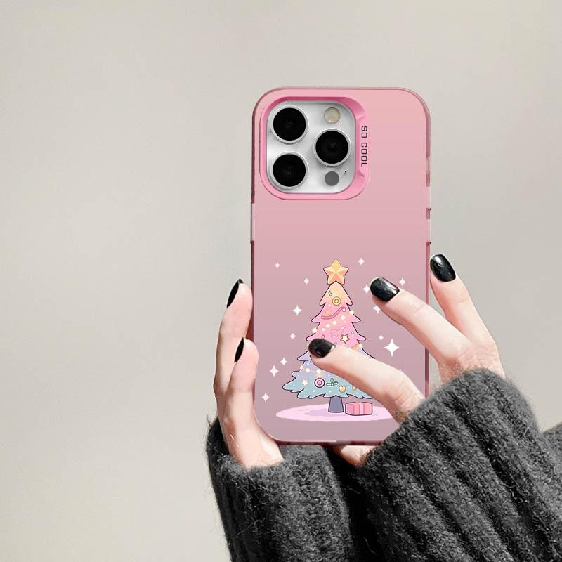 Colorful Christmas Tree Phone Case For iPhone 17 Pro Max 16 15 14 Pro Max 13 12 11 Pro 7 8 Plus XS X 16E ShockProof Matter Cover