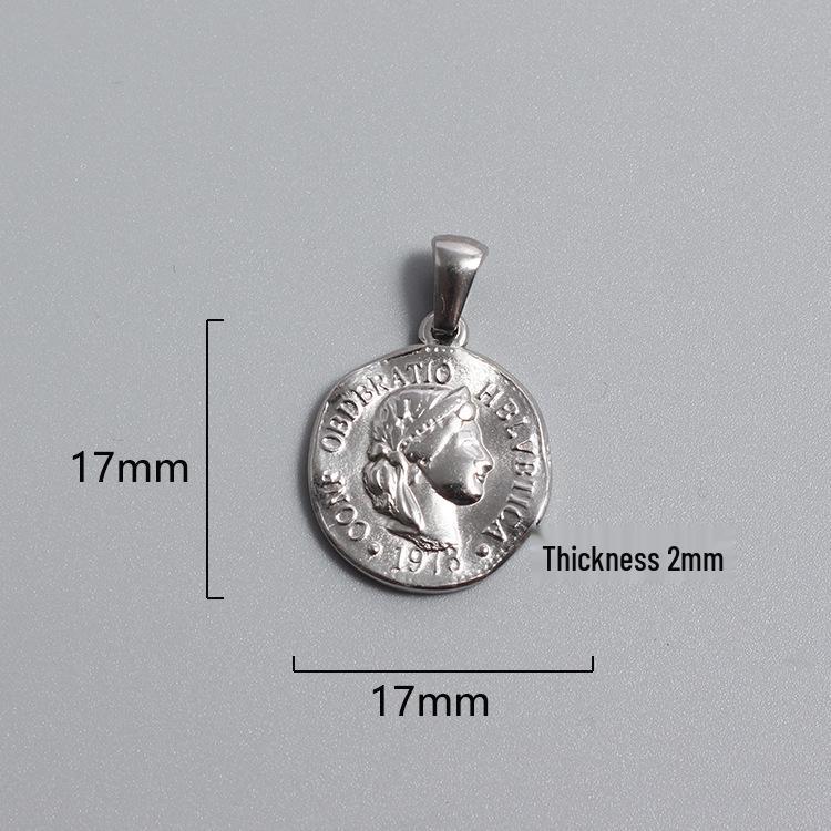 Retro Titanium Steel Cross Necklace Pendant - Stainless Steel DIY Jewelry Accessory, Fade-Resistant