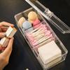 Transparent Cosmetic Storage Box Dust-Proof Multi Grid Makeup Brush Organizer Multi-Functional Clear Lipstick Organizer