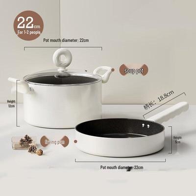 Yoshida Craftsman 22cm Cast Iron Non-stick Pot & Pan Set