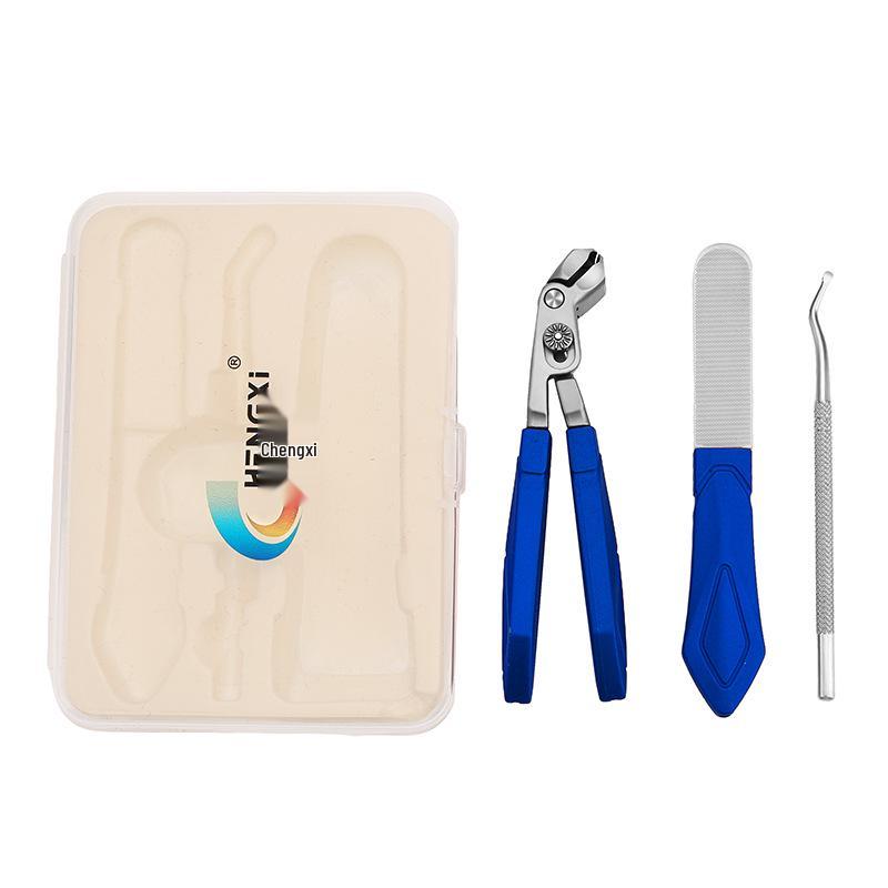 2024 Stainless Steel Curved Nail Clipper Set - Ingrown Nail Corrective, Anti-slip Design
