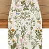 Botanical Wildflower Table Runner Single Sided 2D Print Charming Soft Table Runner Dining Table Kitchen Decor Natural Vibe Gift