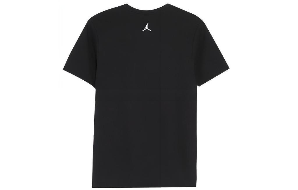 Jordan T Shirts Men's Black Crew Neck Moderate Straight Fit 828219-010