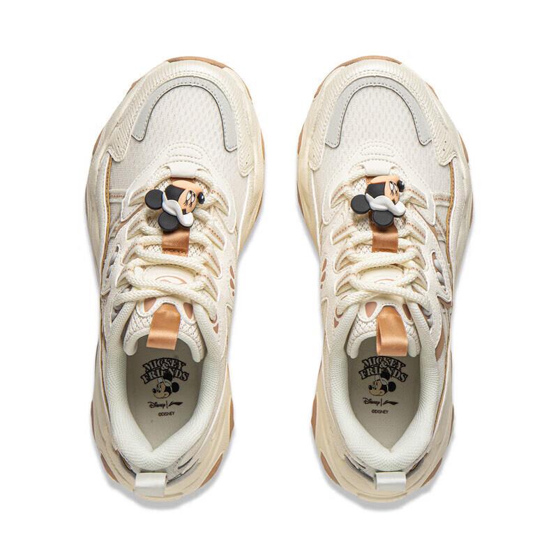 Disney x Li Ning Cat Paw Lite3 Slip Resistant, Abrasion Resistant, Breathable, Lightweight Low top Chunky Sneakers AGCV044-6