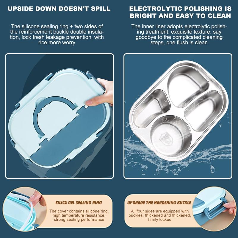 Stainless Steel Insulated Food Container for Kids BPA Free Portable Lunch Box with Bowl for School Outdoor Trips