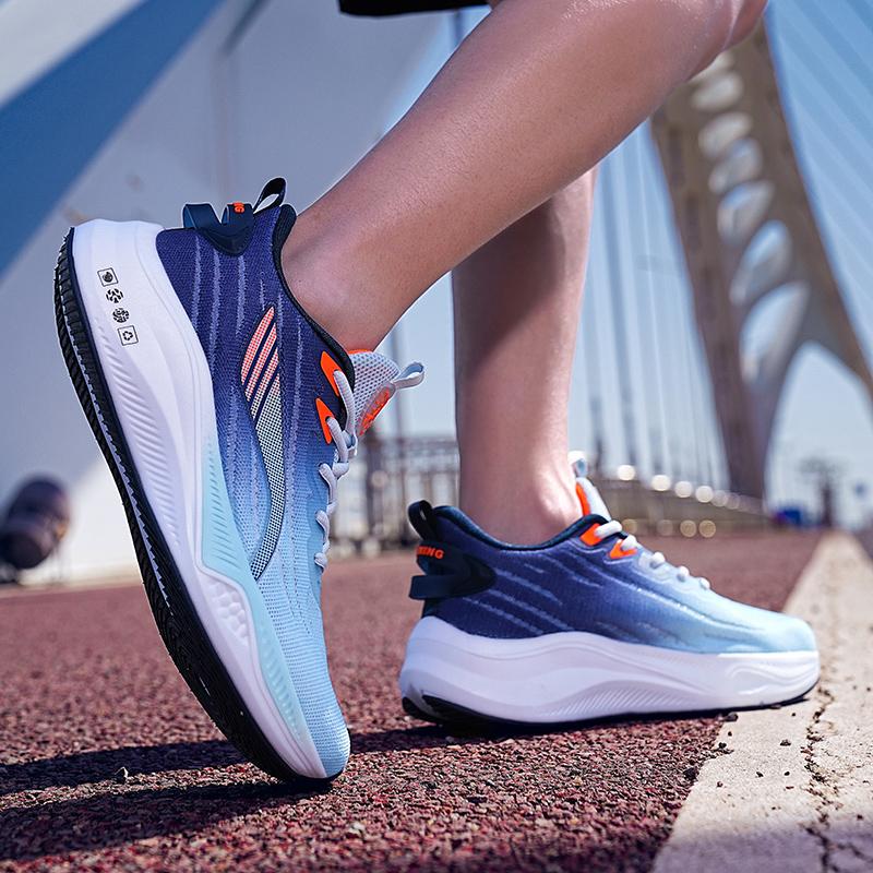 Men's Sports Shoes Full Length Carbon Board Running Shoes Men's and Women's Marathon Racing Shock Absorption Track and Field