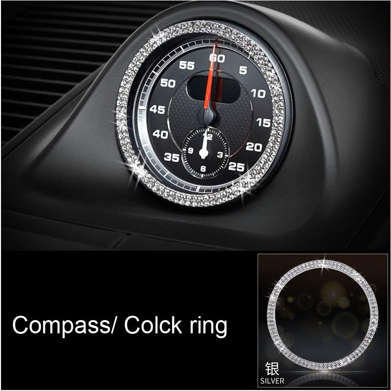 Car Styling Silver Steering Wheel Volume Ring Window button Trim for Porsche Panamera Cayenne Macan Car Interior