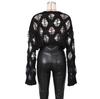 Spring/Summer 2023 Women's Knitted Crop Top with Hollow Design