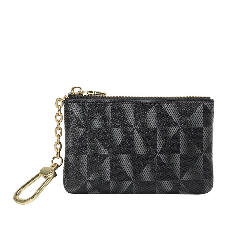 Mini Ladies' Super Slim Clutch: Small Coin & Key Pouch with Zipper