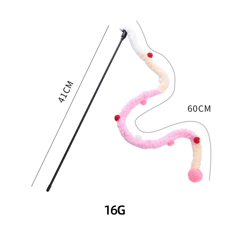 Interactive Plush Cat Teaser Stick (as the picture,as picture)